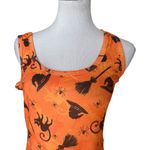 Brand New Womens Herou Sleeveless Halloween Black Cat Witch Print Dress Photo 1