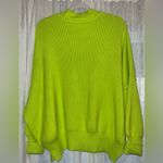Free People  Easy Street Tunic sweater lime green oversized xs Photo 4