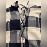 BCBGeneration  blue and white lace up back flannel Photo 4