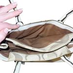 Coach  Signature‎ Hamptons Optic Madeleine Satchel Handbag Purse Photo 9