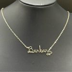 Vintage 925 Sterling Silver Personalized Name “Barbara” Pendant Necklace 1.7g. Photo 8