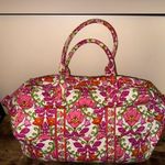 Vera Bradley Large Quilted Duffle Bag Travel Tote Carryall Luggage Lili Bell‎ Pink Photo 0