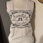 New BD "Buckle Up" Collection Racer Back Tank Top Rodeo Western Wear County Fair White Size M Photo 4