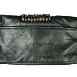 Vince Camuto Clutch Black Gold Metal Studded Tassel Leather Magnetic Purse Photo 1