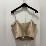 ZARA NWT SATIN EFFECT CROP TOP in Cream medium Photo 6