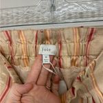 Joie NWT  Maelina Linen Striped Paperbag High Waist Shorts in Porcelain - Size M Photo 5