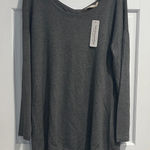 Soft Surroundings  Margulies Sweater in Heather Grey with Zipper Back Size L NWT Photo 0