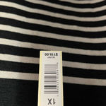 Max Studio  Women's Black White Striped Short Sleeve Knit Top Soft Sz 1X NWT Photo 7