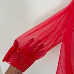 Vintage Peignoir Robe Jacket Red Size M Photo 2