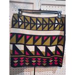 Rachel Roy XL Knit Mini‎ Skirt Geometric Pattern Beige Black Red Casual Tan Size 1X Photo 5
