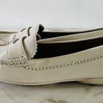 Coach  Odette Solid Ivory Patent Leather Driver Loafer Silver Logo - US 6.5 Photo 4