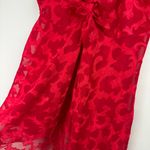 Victoria's Secret Vtg Victoria’s Secret Red Semi Sheer Slip Dress Sz Medium Babydoll Photo 7