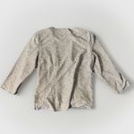 Chadwick's Vintage beige crepe chiffon evening dress beaded Wrap jacket 14 Photo 12