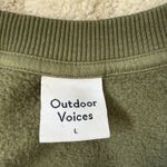 Outdoor Voices  Sweatshirt Hunter Green Pullover Cotton Fleece Size Large Photo 3
