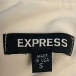 EXPRESS White Sleeveless Draped Tank Top Photo 5