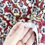 Madewell  Drawstring Ruffle Hem Top in Viola Floral Photo 8