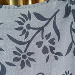 Vintage 90s Blue Floral Cap Sleeve Chiffon Midi Dress Photo 7