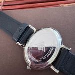 Silpada Black Leather Wrap Watch Silver Oval Face Photo 3