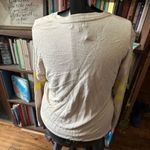 Sundry  for Evereve tan yellow striped sleeve 0/XS jersey sweatshirt Photo 1