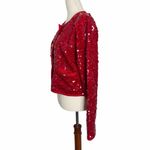 J.Crew NEW Mariner Jersey Lady Jacket Red Sequins Photo 2