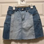 Coco + Jaimeson Multi-Colored Denim Mini Skirt  Photo 0