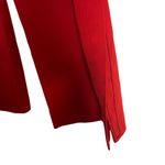 Style Solid Red Wide Leg Flat Front Trouser Dress Pants Size 8 Photo 5