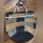 🦋 NWOT Women’s Crochet Knit Shoulder Tote Bag Black Photo 5