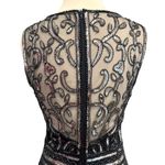 Gianni Bini GB Navy Blue Cocktail Party Mini Dress Sleeveless Sheer Back Sequins Size Medium Photo 6