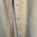 Babaton Aritizia Pelli Vegan Leather Shirt Jacket Cream Small Oversized Photo 3