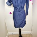 J.Crew  Chambray Belted Dark Wash Shirt Dress Size Extra Small Photo 10