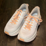 Hoka One One White and Peach Athletic Shoes Orange Size 7.5 Photo 0