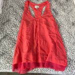 Greylin Silk Racerback Blouse Medium Coral Pleated Layered Lightweight Resortwear Chic Photo 3