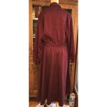 Andrew McCallum Burgundy Button Up Shirt Dress Long Sleeve Collared Vintage 16P Photo 5