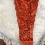 Velvet Hoodie with Bold Lettering in Orange Size undefined Photo 9