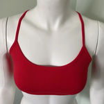 Fabletics  Dash Hot Coral Seamless Cherry Red Strappy Sports Bra Photo 2