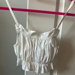 Divided  H&M White Ruffle Crop Top Photo 0