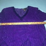 Morgan Taylor Evening dress silk beaded long sleeve V-neck vintage size 8 Photo 9