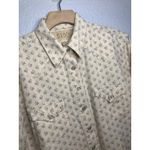 Ryan Michael Large Womens Silk Western Pearl Snap Floral Shirt Rockabilly Logo Purple Photo 1