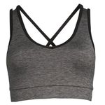 Avia NWT Women's X-Large 16-18 Impact Sports Bra grey removable cups crisscross Photo 3