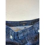 Banana Republic Dark Wash Denim A-Line Button Front Mini Skirt Size 2 Photo 2