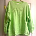 Aerie  Crew Spring Fling Pleated Oversized Sleeve Real Fleece Sweatshirt - size L Photo 0
