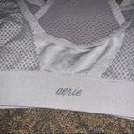 Aerie  Gray Strappy Mesh Sports Bra, size medium Photo 2