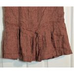 H&M Women's Linen Orange Skirt, Ruffles, Pencil Skirt, Polyester Lining, Size 4 Photo 2