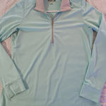 Greg Norman 1/4 Zip Golf Top Performance Women M Aqua Long sleeve Blue Size M Photo 0