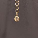 Versona  vintage gold tone stone drop pendant necklace Photo 6