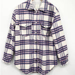 Joie ‎ Blue Red Plaid Shacket Shirt Jacket Snap Button Down Size Medium New Photo 0