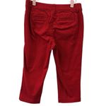 st. john's bay  Red Cotton Spandex Blend 4 Pocket Cropped Pants Womens 6 Photo 3