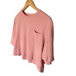 Varley Cropped T-Shirt Cotton M Pink Coral Cloud Short Sleeve Fitness Workout Photo 1
