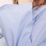 A New Day Blue & White Striped Bell Sleeve Blouse Photo 2