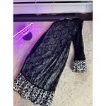 Aster Women's 2XL Black Lace Tunic 3/4 Sleeve Animal Print Size 2X Photo 9